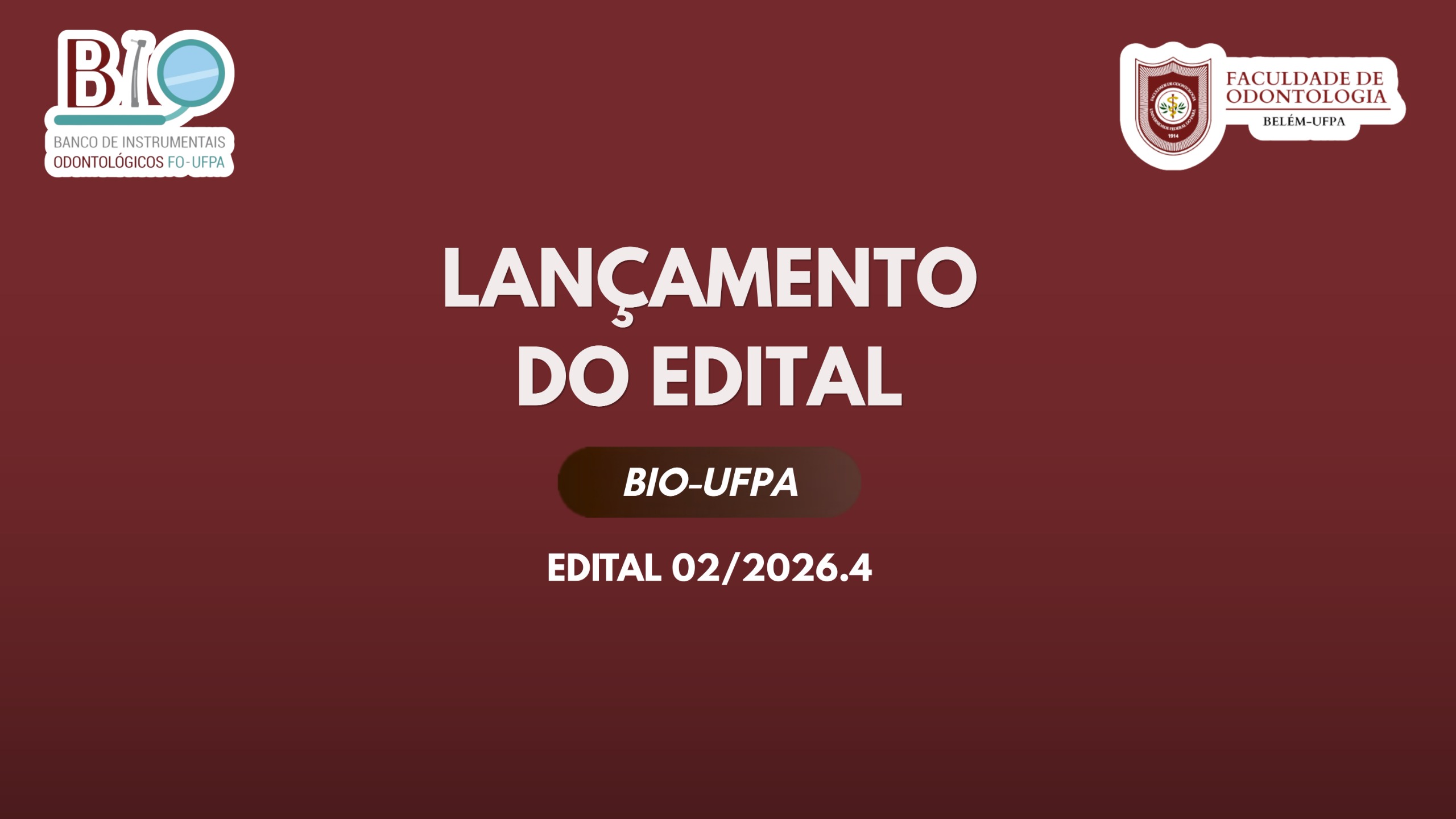 LANÇAMENTO DO EDITAL BANCO DE INSTRUMENTAIS N° 02/2026.4